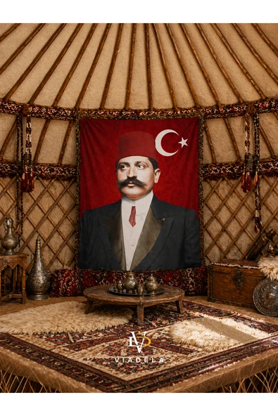 Talat Paşa Figürlü Duvar Örtüsü Tasarımı ürün görseli 1