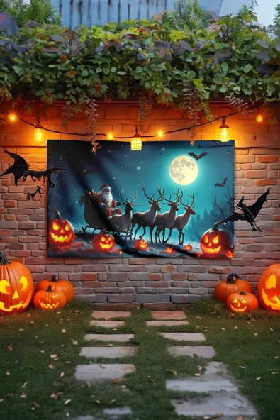 Christmas & Halloween Duvar Halısı ürün görseli 1