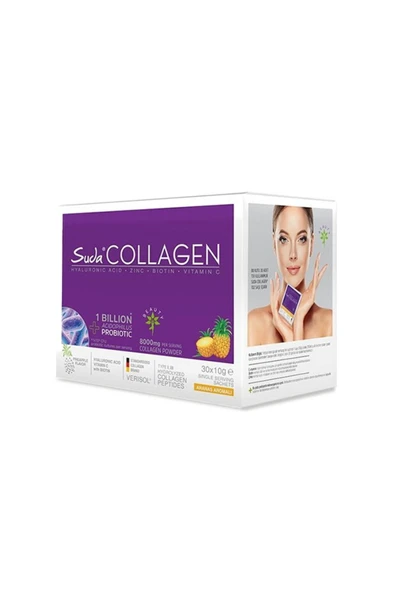 Suda Collagen Probiotic Pineapple 10 gr 30 Saşe ürün görseli 1