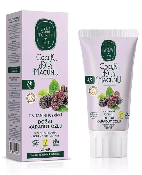 Eyüp Sabri Tuncer Doğal Karadut Özlü Çocuk Diş Macunu 60 ml ürün görseli 1