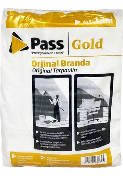 Pass Gold Kullanıma Hazır Şeffaf Kalın Naylon Branda 4 x 5 20 Metrekare ürün görseli 1