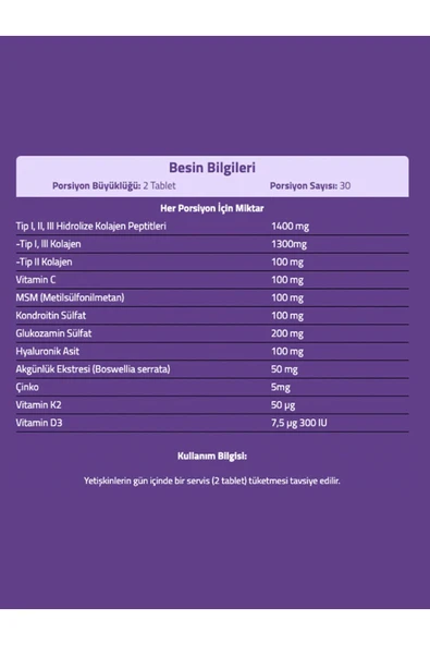 Suda Collagen FX One 60 Tablet - Resim 3