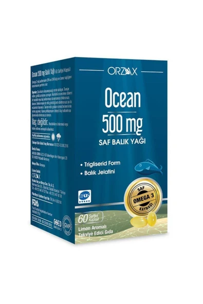 Ocean Omega 3 Balık Yağı 500 Mg 60 Kapsül ürün görseli 1