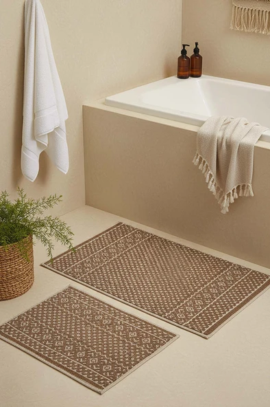 İskandinav Desen 2’li Banyo & Klozet Paspas Takımı ürün görseli 1