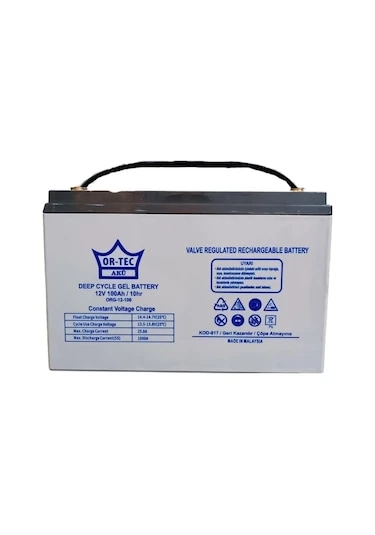 Or-tec 12v 100a Jel Akü ürün görseli 1