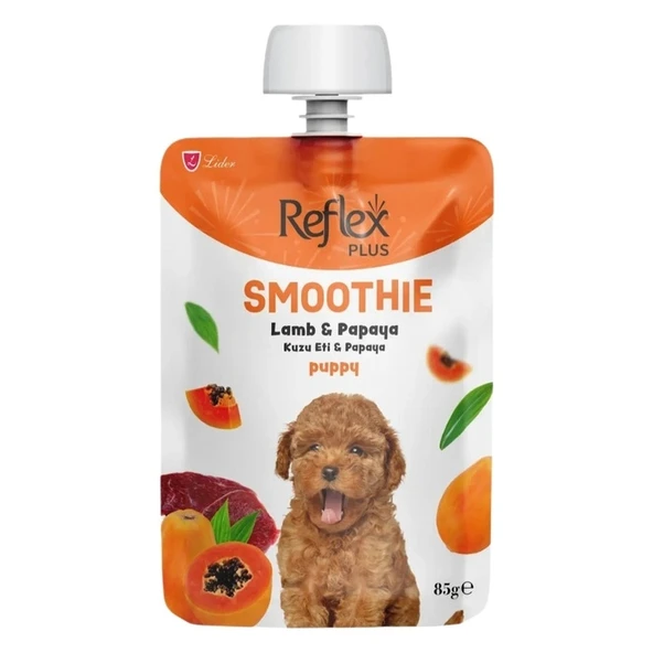 Reflex Plus Smoothie Kuzu Etli ve Papayalı Sıvı Yavru Köpek Ödül Maması ürün görseli 1