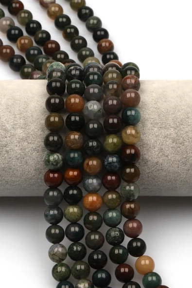 Hint Akik Doğal Taş Dizi 8 mm Küre Kesim - DZ-0945 ürün görseli 1