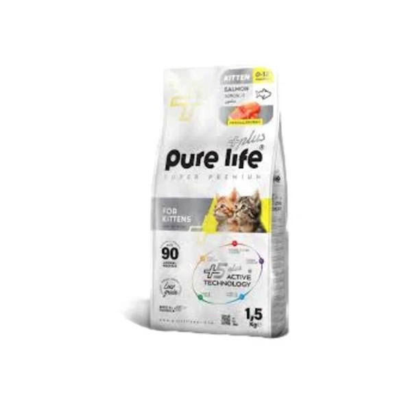 Pure Life Plus Somonlu Yavru Kedi Maması 1,5 Kg ürün görseli 1