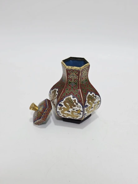 Antika Cloisonne Minyatür Kutu 12cm 172 ürün görseli 1