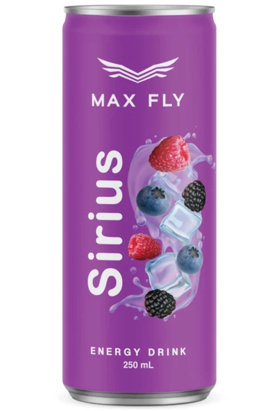 Max Fly Sirius Enerji İçeceği 250 ml 24 Adet ürün görseli 1