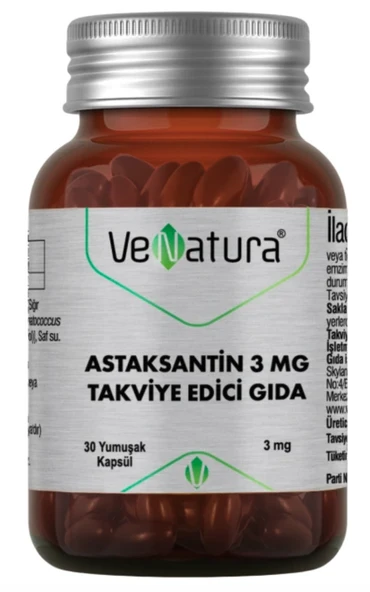 VeNatura Astaksantin 3 mg 30 Kapsül ürün görseli 1