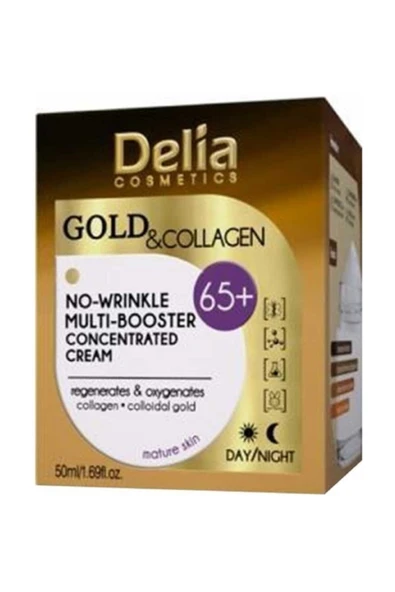 Delia Gold Collagen 65+ No-Wirinkle Kırışık Giderici Gündüz-Gece Kremi ürün görseli 1