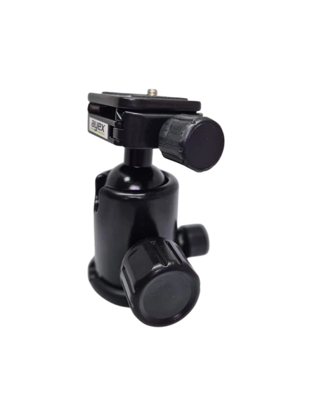 Ayex KH-02 Tripod Kafa Ball Head, 360° Dönebilen, 10kg Taşıma Kapasiteli, Hızlı Bağlantı Plakalı, 1/4" Vida Uyumlu ürün görseli 1