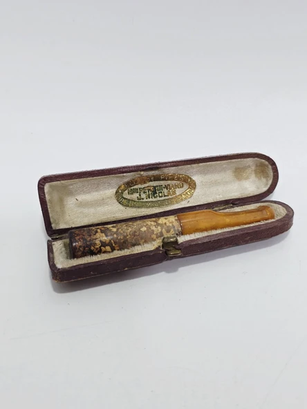 Antika Kehribar Sigara Ağızlığı 7,5cm 6,9 Gram 022 ürün görseli 1