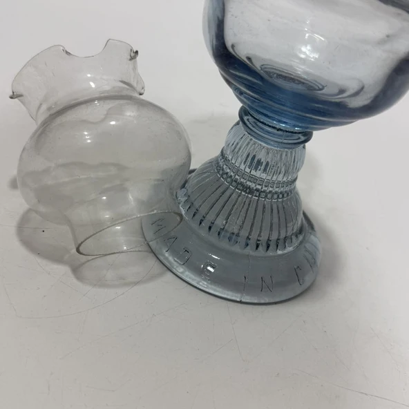 Antika Cam Gaz Lambası 15cm - Resim 4