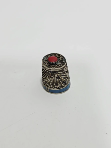 Antika Cloisonne Emaye Yüksük 21,50x18mm 067 ürün görseli 1