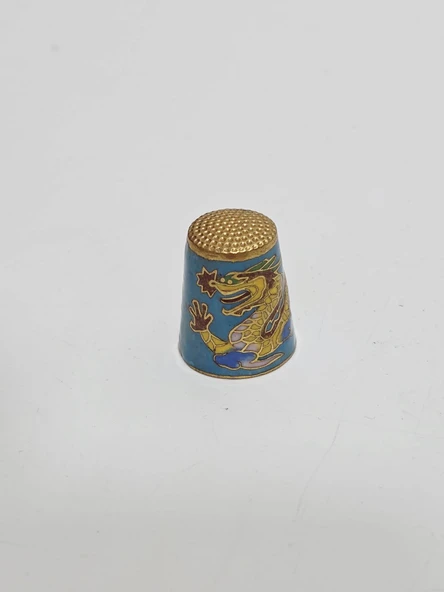Antika Cloisonne Emaye Yüksük 23,75x20mm 049 ürün görseli 1
