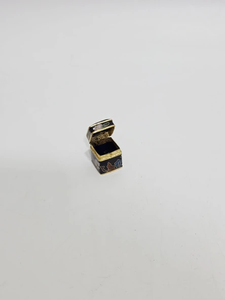 Antika Cloisonne Minyatür Kutu 2x2cm 090 ürün görseli 1