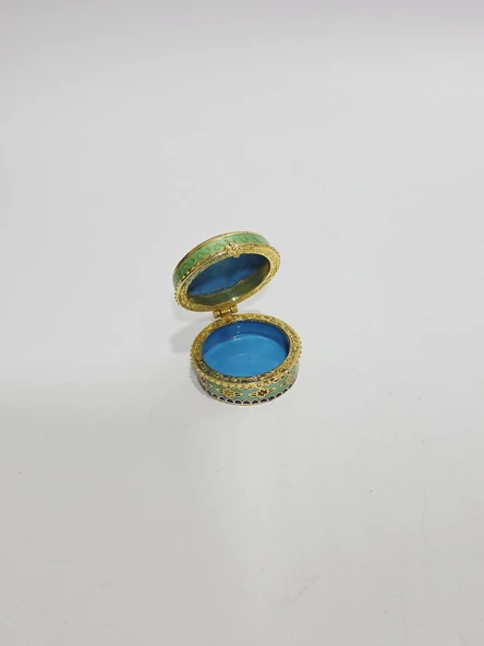 Antika Cloisonne Minyatür Kutu 4,4x2,5cm 077 ürün görseli 1