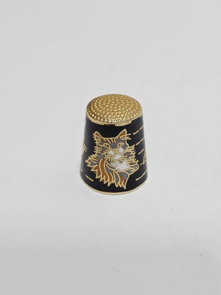 Antika Cloisonne Emaye Yüksük 24,75x19,90mm 041 ürün görseli 1