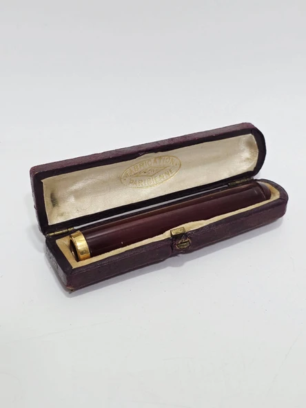 Antika Kehribar Altın Sigara Ağızlığı 8cm 6,65 Gram 042 ürün görseli 1