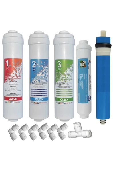 AQUA BELLA Reverse Osmosis Kapalı Kasa Su Arıtma Cihazı Filtre Seti ürün görseli 1