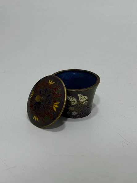 Antika Cloisonne Minyatür Kavanoz 4,1x4,4cm 135 ürün görseli 1