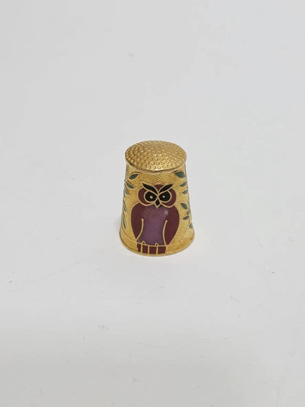 Antika Cloisonne Emaye Yüksük 27,88x21mm 029 ürün görseli 1