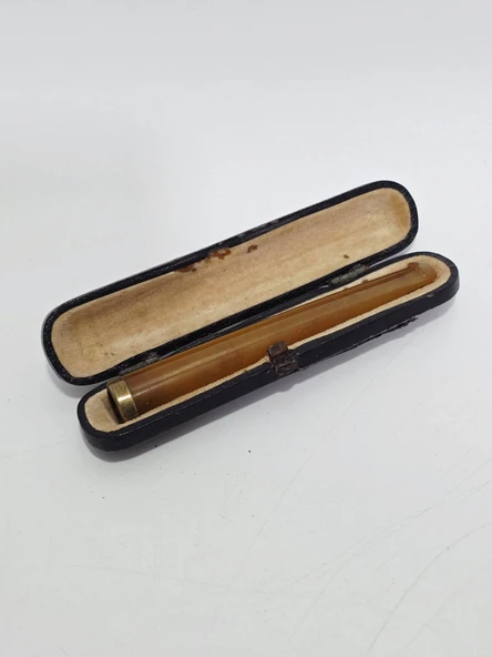 Antika Kehribar Altın Sigara Ağızlığı 9cm 9 Gram 041 ürün görseli 1