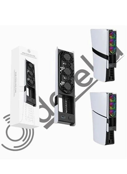 PS5 Uyumlu RGB Soğutucu Fan + 2 Adet Kılıf + 4'lü Analog Koruyucu Set ürün görseli 1