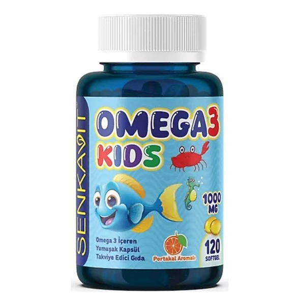 Senkavit Kids Omega 3 Portakal Aromalı Takviye Edici Gıda 120 Softgel ürün görseli 1