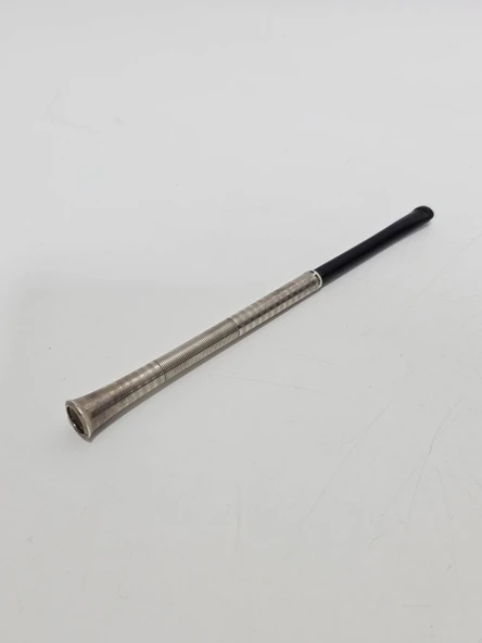 Antika 925 Ayar Gümüş Sigara Ağızlığı 14cm 12,90 Gram 088 ürün görseli 1