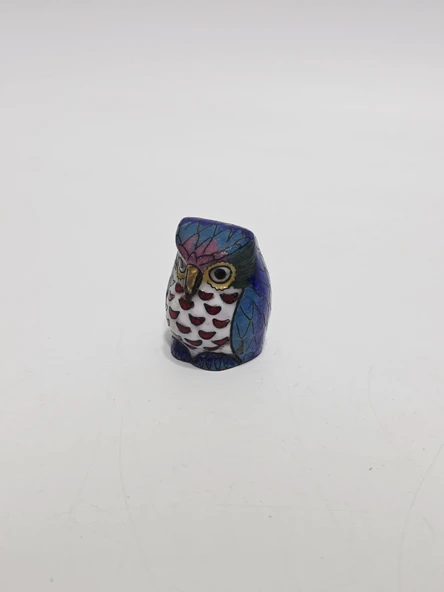 Antika Cloisonne Minyatür Baykuş 4,4x3,6cm 150 ürün görseli 1