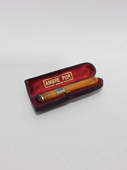 Antika Kehribar Sigara Ağızlığı 6,5cm 5,55 Gram 007 ürün görseli 1