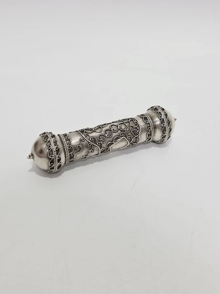 Antika Fransız 925 Ayar Gümüş Ferman Kutusu 65 Gram 12x3cm 171 ürün görseli 1