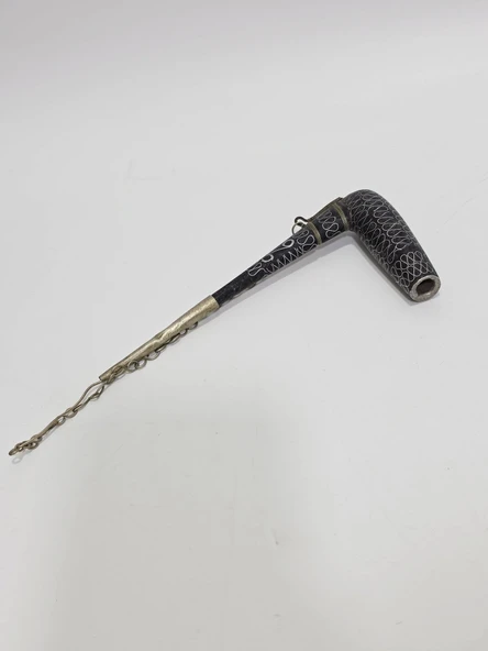 Antika El İşçilikli Pipo 18cm 092 - Resim 4