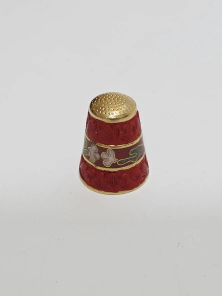 Antika Cloisonne Emaye Yüksük 24,50x19,55mm 036 ürün görseli 1