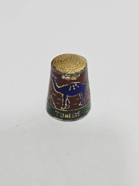 Antika Cloisonne Emaye Yüksük 24,15x19,80mm 035 ürün görseli 1
