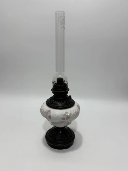 Antika Porselen Gaz Lambası 48cm ürün görseli 1