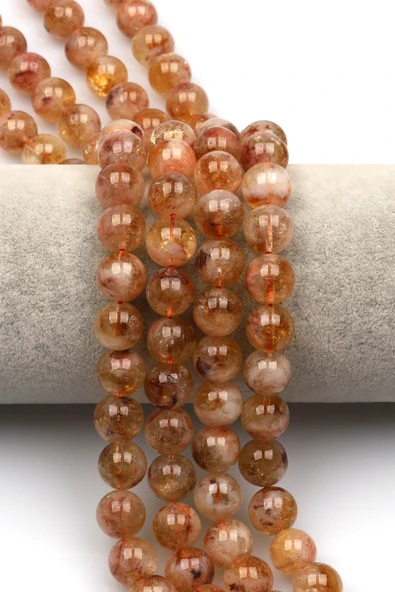 Sitrin Doğal Taş Dizi 10 mm Küre Kesim - DZ-0953 ürün görseli 1