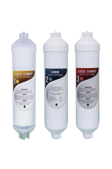 AQUA BELLA Kapalı Kasa Su Arıtma Cihazı 12'' Inline Toptan Filtre 25 Takım ürün görseli 1