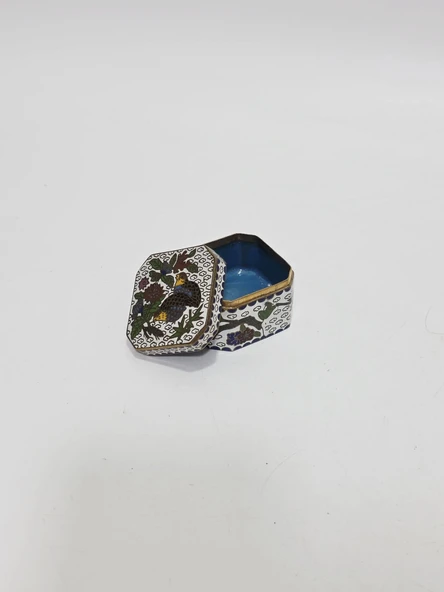 Antika Cloisonne Minyatür Kutu 5,5x5,5x4cm 015 ürün görseli 1