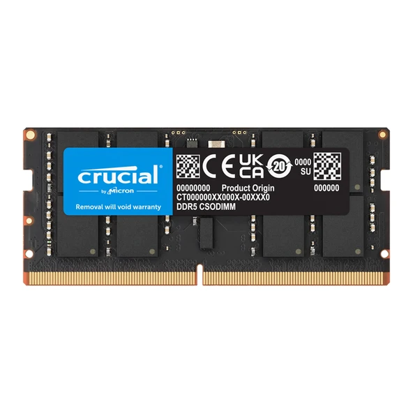 CRUCIAL CT16G64C52CS5, 16Gb, 6400Mhz, DDR5, CL52,  SODIMM, Notebook RAM (By Micron) ürün görseli 1