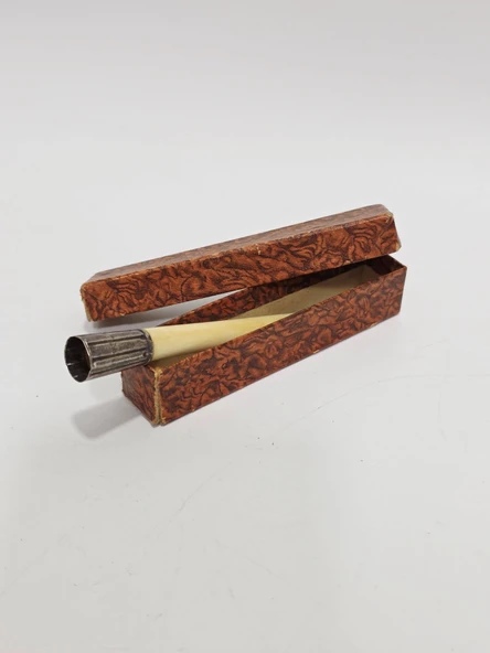 Antika Fildişi Sigara Ağızlığı 9,5cm 9 Gram 021 ürün görseli 1