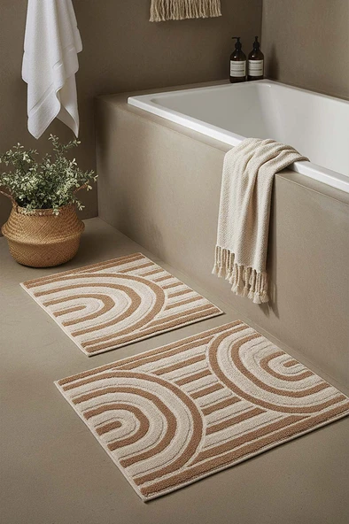 Bohem Desen 2’li Banyo & Klozet Paspas Takımı ürün görseli 1