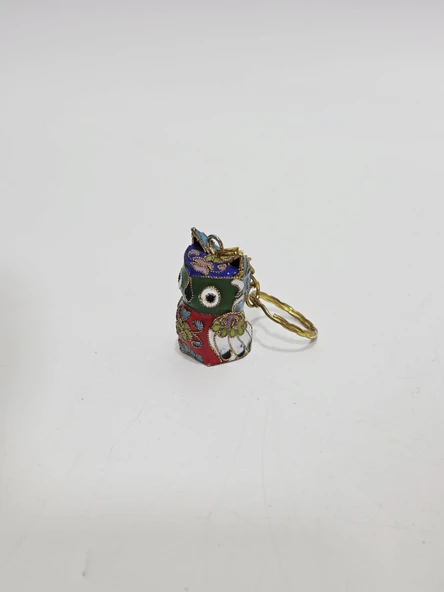 Antika Cloisonne Minyatür Baykuş Anahtarlık 3,7x2,3cm 153 ürün görseli 1