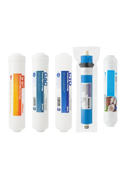 AQUA BELLA Su Arıtma Filtresi Inline Filtre Seti Reverse Osmos Filtre Seti ürün görseli 1