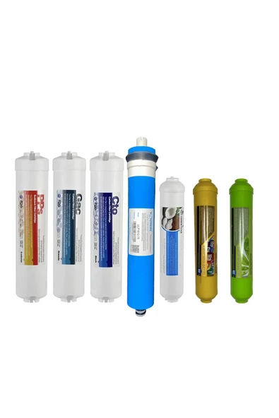 AQUA BELLA Kapalı Kasa Su Arıtma Cihazı 7 Li Inline Filtresi Seti 11 Aşamalı ürün görseli 1