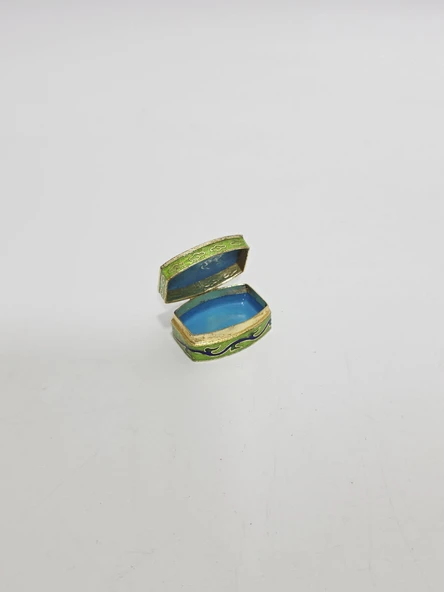 Antika Cloisonne Minyatür Kutu 3,6x2,6cm 097 ürün görseli 1