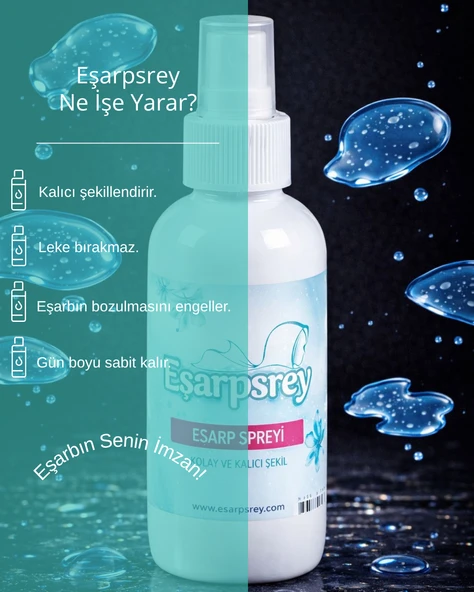 EŞARPSREY 3'LÜ DEV PAKET- KALICI ŞEKİLLENDİREN EŞARP SPREY SET (3 ADET) - Resim 4